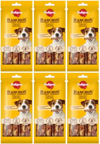 Pedigree Ranchos chew for Longer getreidefreier Leckerbissen für Erwachsene Hunde Aller Zeiten mit Huhn und Karotten 6 x 40g