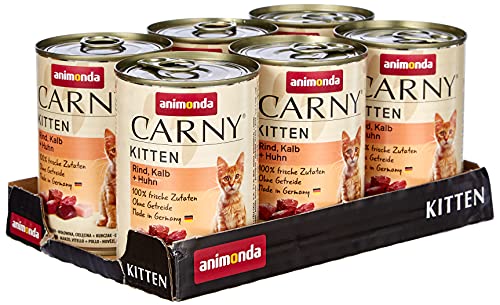 animonda Carny Kitten Nassfutter bis 1 Jahr Rind Kalb 6x 400 g