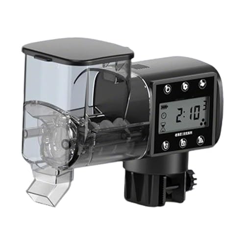 Harilla Automatischer Fischfutterautomat automatischer Spender selbstfütternder Aquarium-Futterautomat Bildschirm stapelbar für kleine Aquarien 250 Ml