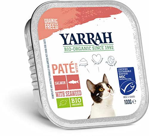 Yarrah Bio Katze Schale Pastete getreidefrei Lachs 6 x 100 gr