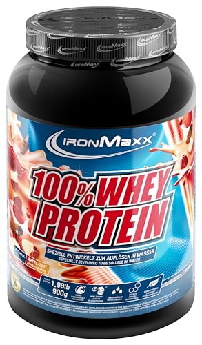 IronMaxx 100% Whey Protein Pulver - Apfel Zimt 900g Dose zuckerreduziertes wasserlösliches Eiweißpulver aus Molkenprotein viele verschiedene Geschmacksrichtungen