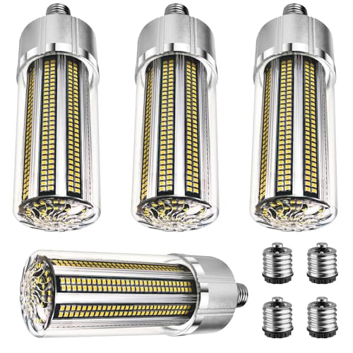 PAZWAHF LED-Mais-Glühbirne 100 W 12000 lm E26 E27-Sockel mit E39 E40-Mogul-Sockel-Adapter großflächige LED-Glühbirnen für Innen- und Außengarage