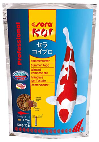 sera Koi Professional Sommerfutter 1 kg - Koifutter mit der Extraportion Energie bei Temperaturen über 17 C Futter mit sehr hoher Verwertung geringere Wasserbelastung damit weniger Algen