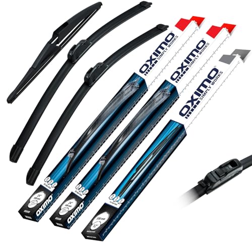 OXIMO SIMPLY WORKS Front und Heckscheibenwischer für Ford Ka 2 II RU8 10.2008-10.2010 Schrägheck 3er Set Wischerblätter - links 600 mm rechts 350 mm hinten 290 mm
