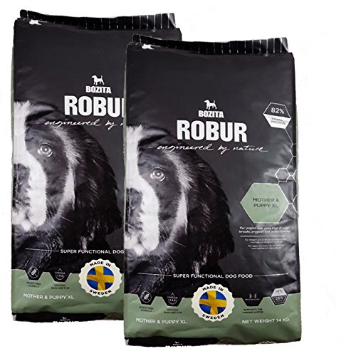 2x 14 Bozita Robur Mother Puppy XL Hundefutter für Welpen und Junghunde