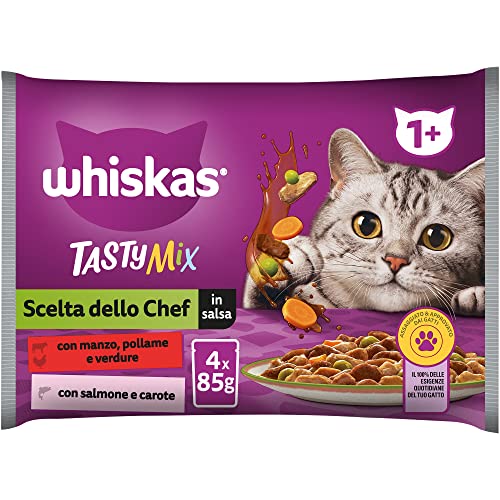 Whiskas Tasty Mix Nassfutter für Erwachsene Katzen Auswahl des Chefkochs in Soße 13 x 4 x 85 g