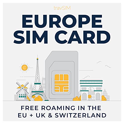 travSIM Prepaid SIM Karte für Europa 10GB Mobile Daten mit 4G 5G Die Europa Prepaid SIM Karte kann in über 20 Ländern verwendet werden einschließlich in UK und der Schweiz 30 Tage lang gültig