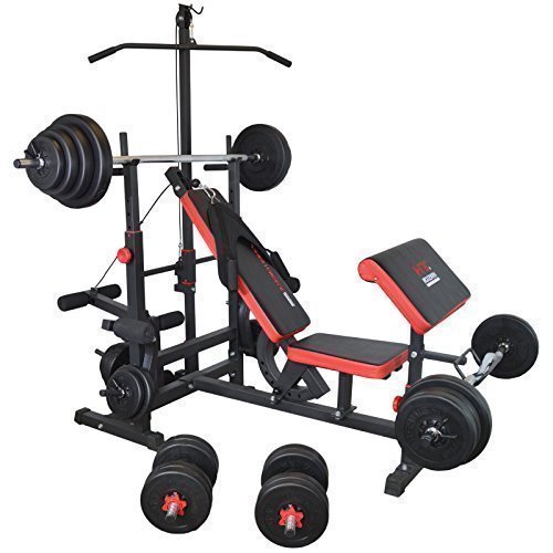 Multifunktion 50 bis 150kg Hantelscheiben Gewichten Hantelstange Hantelset aus Langhantel Kurzhantel Curlhantel 110kg Lang  Kurz  Curlhantel