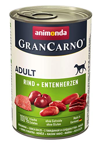 Gran Carno adult erwachsene Rind Entenherzen 6x 400g 400g 6er pack