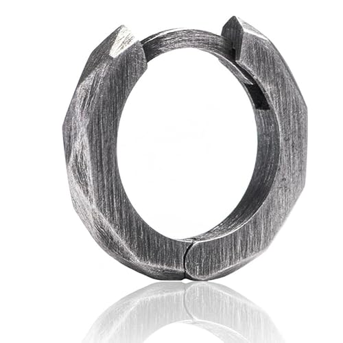 REYTEL Handgefertigt Ohrringe Silber 925 FLASH Kleine Creolen Wikinger Ohrring für Herren Damen Durchmesser 1 74CM Ausgefallene Schmuck Geschenk für Frauen Männer