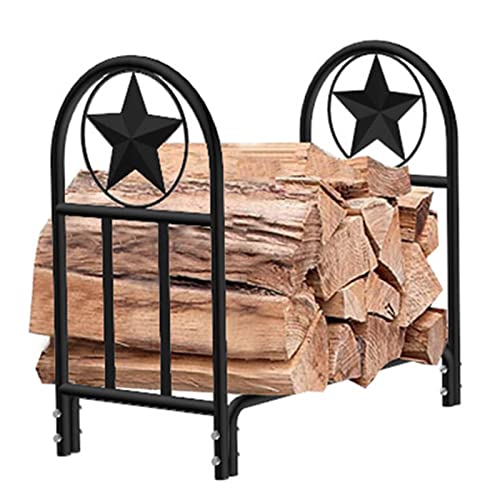 DOZRAN Kaminholzregal Holzwiegen Kleines Kaminholzregal für Draußen Holzständer für Innen Stapler-Halter Heavy Duty Metall Holzstapelregal für Kamin Holzstapel Camping