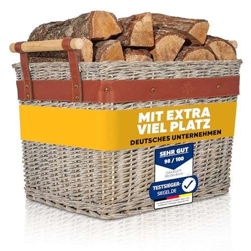 OAKAGE fürß aus Weide Feuerholzkorb Brennholzkorb Weidenkorb Kaminkorb Korb Kaufen