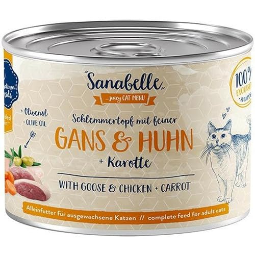 Sanabelle mit Gans Huhn 6 x 180g Katzenfutter nass