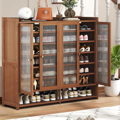LCBDYLR Höhenverstellbarer Schuhschrank mit XXL Stauraum Industrielles Schuhregal für Flur Kleiderschrank Garage Rostfreies Metallgestell Breite B