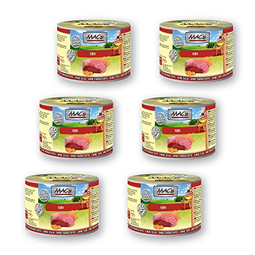 Mac s Cat Katzenfutter Rind Nassfutter Dosen 6x200g getreidefrei