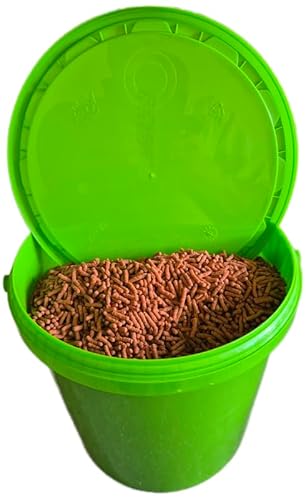 Teichfutter Teichsticks Teichfische Gartenteich Sticks Eimer Rot 10 Liter