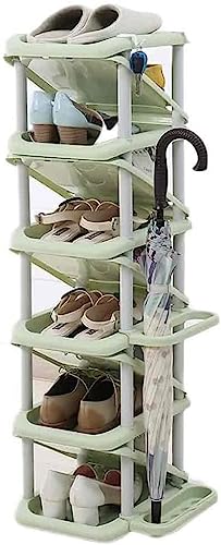 GOOPEEG Schuhregal Schuhorganizer Schuhregal Multi-Layer Plastic Home Multifunktions-Schuhregal Z-förmig Große Kapazität Kann Regenschirm Aufbewahren Shoe Rack