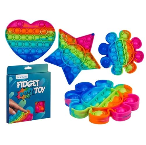 ootb Fidget Pop Toy Rainbow Anti Stress Bubble Pop Trend Push it Stern Herz Blume ootb Fidget Pop Toy Rainbow Anti Stress Bubble Pop Trend Push it Stern Herz Blume