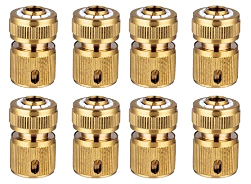 Gartenschlauch-Adapter Messing Schnellkupplung 1 2 Schlauchkupplung für Rohr Verbinden Gartengeräte 8 Stück