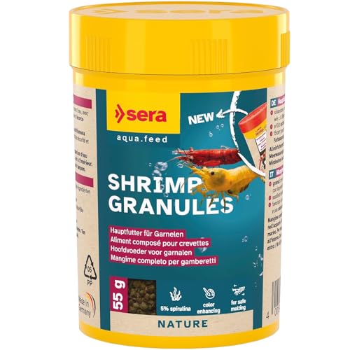  Shrimp Granules 100 55g Natürliches Garnelenfutter Spirulina Erlenzapfen für Süß  Salzwasser Aquarien Fördert Gesundheit Farbenpracht Abwehrkräfte Ohne Farbstoffe
