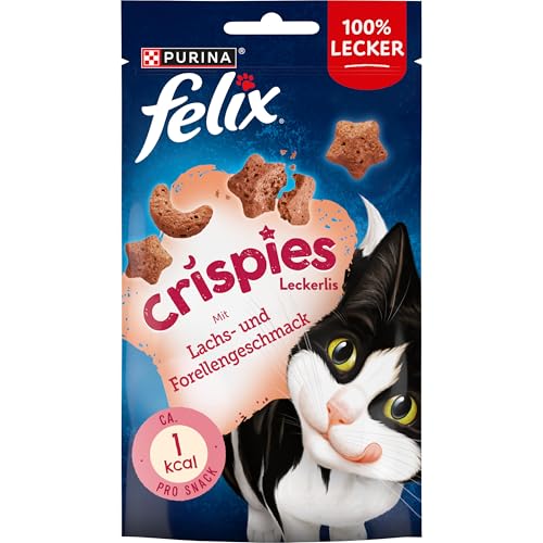 FELIX Crispies Knusper Leckerlie Lachs Forellengeschmack 8er Pack 8x 45g