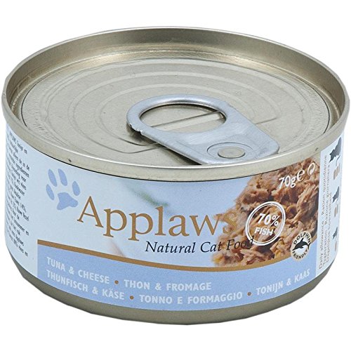 Applaws Natural Cat Food Dosennahrung 70g 24x70g Thunfischfilets Käse