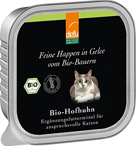 Defu Katze Bio-Hofhuhn in Gelee Nassfutter 16 x 100g