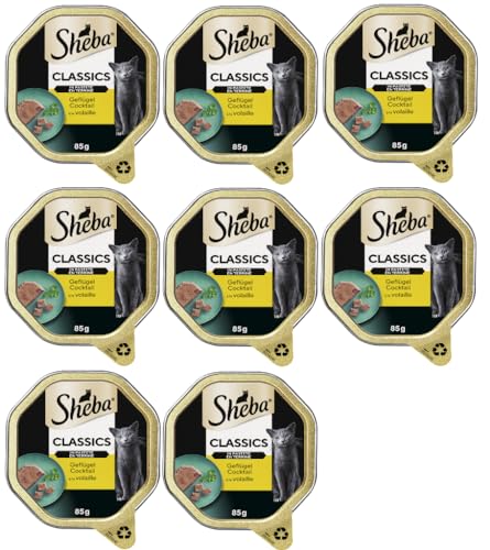 SHEBA Schale Classics in Pastete mit Geflügel Cocktail 8 x 85g