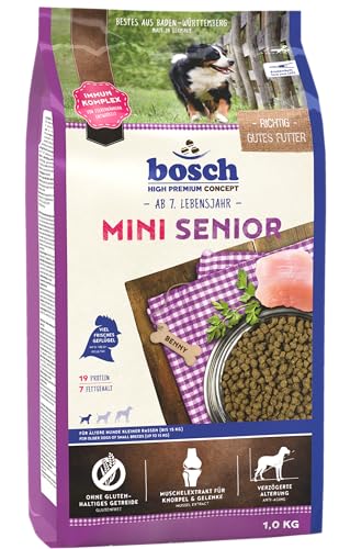 bosch HPC Mini Senior Hundetrockenfutter für ältere Hunde kleiner Rassen bis 15 kg 1 x 1 kg