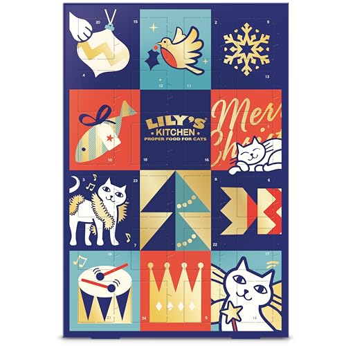 Lily s Kitchen mit natürlichen Zutaten Adventskalender mit Leckerli für ausgewachsene Katzen 42 g
