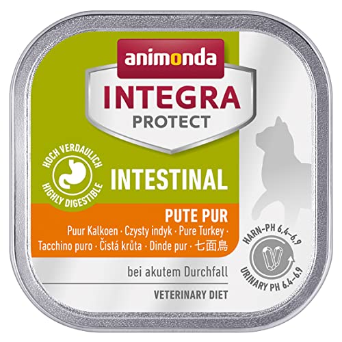 animonda Integra Protect Intestinal Katze Diät Katzenfutter Nassutter bei Durchfall oder Erbrechen Pute pur 16 x 100 g