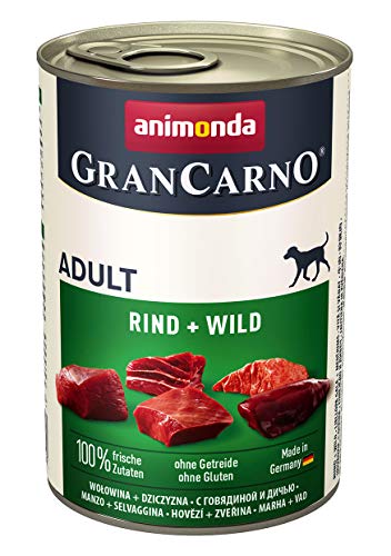 animonda Gran Carno adult Hundefutter Nassfutter für erwachsene Hunde Rind Wild 6 x 400 g