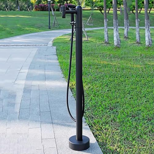 Generisch Robuster Gartenschlauchständer aus Edelstahl mit Spritzpistole Unabhängige Wassersäule für den Außenbereich idealer Gartenschlauchhalter mit Wasserhahnaufsätzen