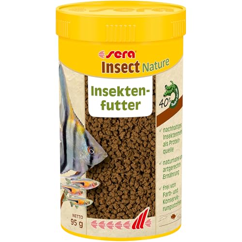 sera Insect Granules 1 5 mm 250 ml 95 g nachhaltiges Zierfisch-Hauptfutter mit 100% Insektenprotein langsam sinkendes Softgranulat ohne Farb- Konservierungsstoffe für Vitale Fische