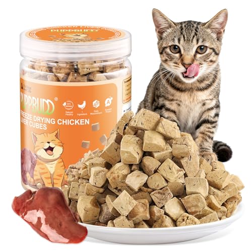 Hühnerleber Gefriergetrocknete KatzenSnacks Knuspriger Katzenleckerlis mit Hühnerleber für Katzen und Hunde Freeze Dried Chicken Treats