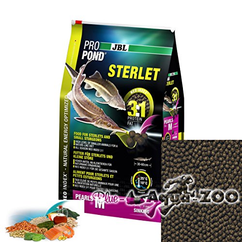 JBL Futter fÃ¼r Sterlets und kleine StÃ¶re Sinkende Futterperlen Spezialfutter ProPond Sterlet GrÃ¶ÃŸe S 3 0 kg