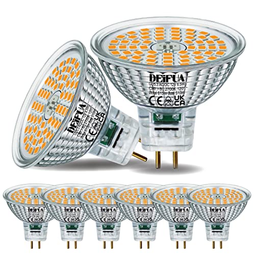 DEIFUA.3 LampeÃŸ 615 Lumen 6 5W 50W Halogen GlÃ¼hbirne 6er Pack Flimmerfrei Strahler 120  Abstrahlwinkel Reflektorlampe