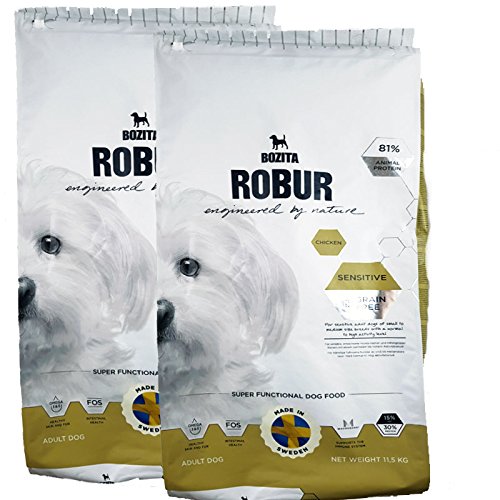  2X 11 5kg Robur Sensitive Grain Free Chicken Huhn Hundefutter weizenfrei