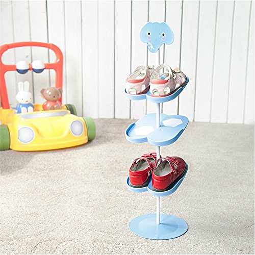 GUOYI Kinder Schuhregal Kreativ Drehen Schuhaufbewahrungsregal Dreidimensional Karikatur Kinder Schuhregal Elefant