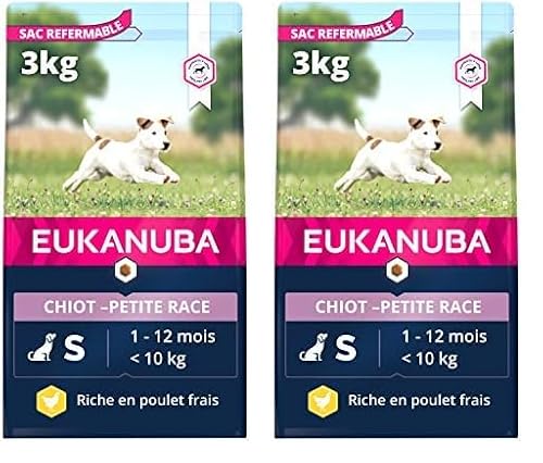 Eukanuba Welpenfutter frischem Huhn für kleine Rassen für Junior 3kg Packung 2