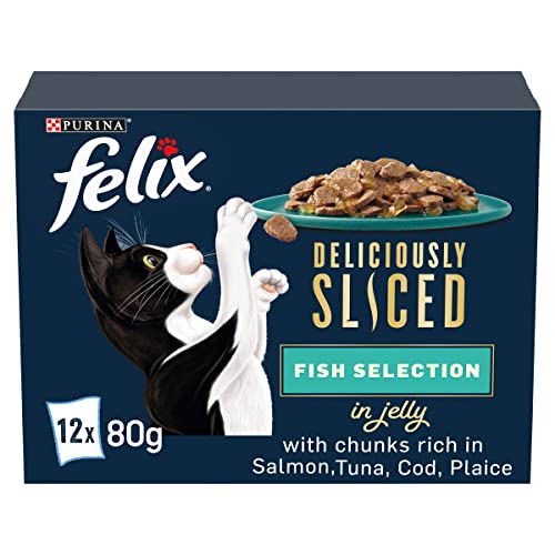 Felix Deliciously Sliced Adult Katzennassfutter Ocean Selection 12x80g