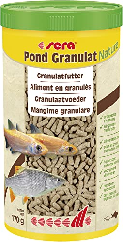 sera Pond Granulat Nature 1000 ml 170 g - Das Granulatfutter für größere Teichfische