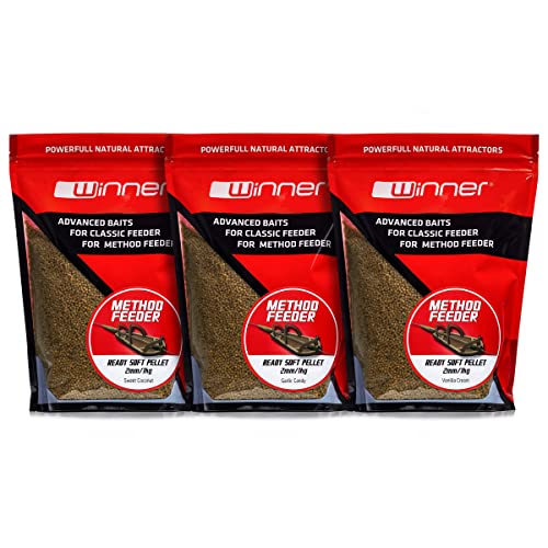 Tandem Baits 4-er Pack Method Feeder Pellet Flavor Mix Sweet Brasse Schleie Karausche Karpfen Pellets Pellets für Karpfen-Angeln ohne Mühe Köder Karpfenzubehör für Profis Hobby-Angler 2mm 1 kg