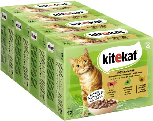 KITEKAT Portionsbeutel Multipack Jagdschmaus in Sauce 4x12x85g