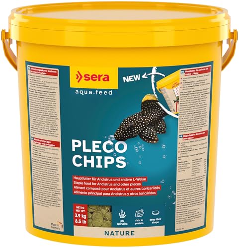 sera Pleco Chips 10 l 3 9 kg Wels Futtertabletten Chips für gesunde Bodenfische Welsfutter Aquarium mit hoher Futterverwertbarkeit Wels Futter Fischfutter Aquarium Made in Germany