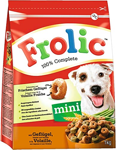 Frolic Hundefutter Trockenfutter mit Geflügel Gemüse und Getreide 6 Beutel 6 x 1kg