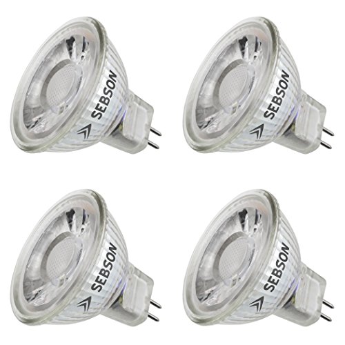 SEBSON LED Lampe GU5.3 MR16 warmweiss 5W ersetzt 35W Halogenlampe 420lm LED Leuchtmittel Spot 36 12V DC 4er Pack