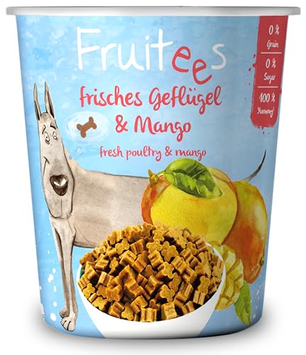 bosch Finest Snack Concept Fruitees frisches Geflügel Mango ohne Getreide 4er Pack mit 4 x 200 g