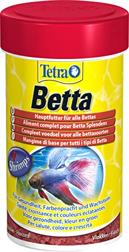 Tetra Betta Flakes - Fischfutter in Flockenform speziell entwickelt für Kampffische und andere Labyrinthfische 100 ml Dose
