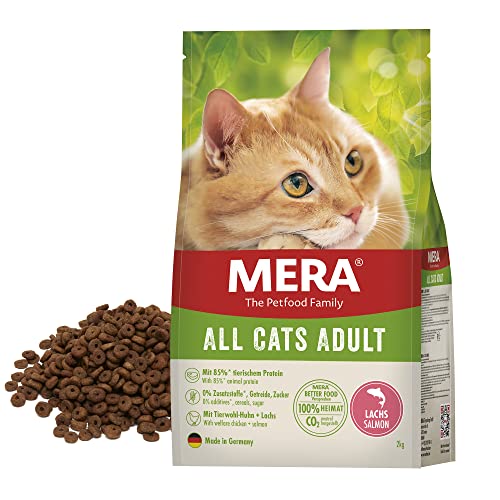 MERA Cats All Cats Adult Lachs - Trockenfutter für ausgewachsene Katzen - getreidefrei nachhaltig - Katzentrockenfutter mit hohem Fleischanteil 2 kg